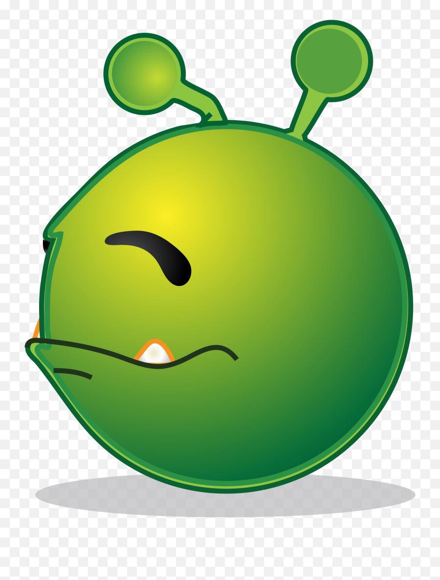 Filesmiley Green Alien Satisfiedsvg - Wikimedia Commons Emoji,Hot Cry Emoticon