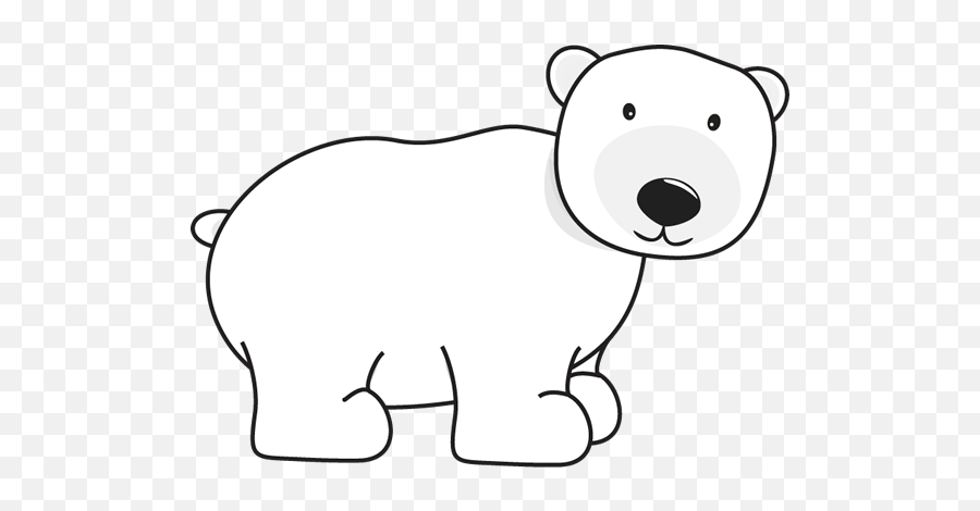 Free Polar Bear Clip Art Download Free - Cute Polar Bear Clipart Black And White Emoji,Polar Bear Clipart Emoticons