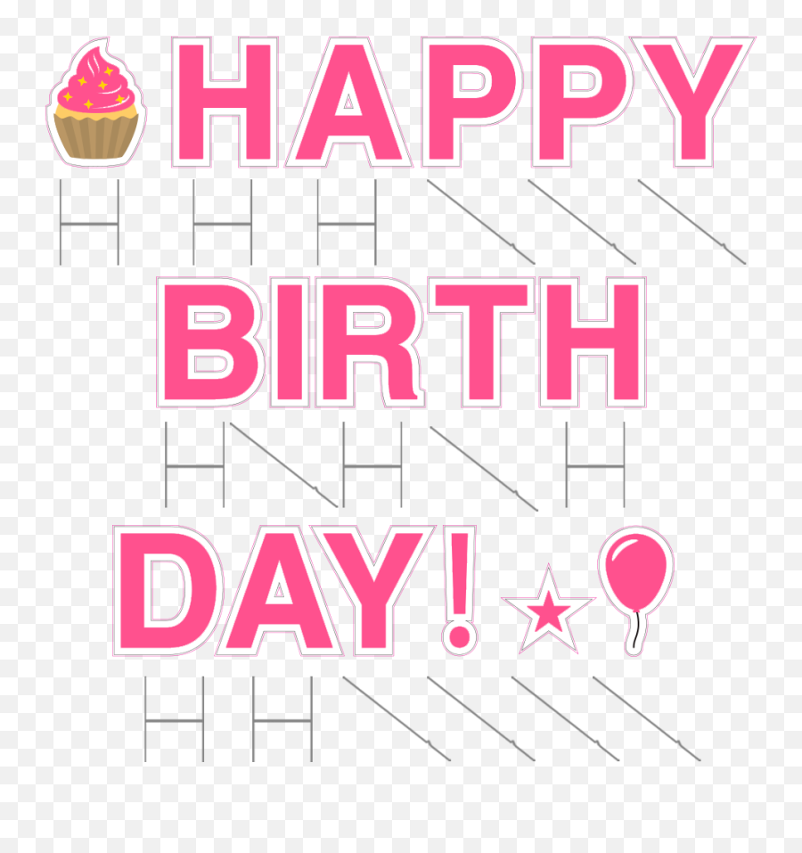 Happy Birthday Yard Letters - For Party Emoji,Emoji Fabric By The Yard