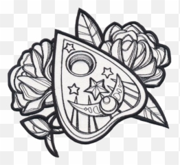 Tattoo Tattoos Goth Sticker - Ouija Planchette Ouija Board Tattoo Emoji,Art Emoji Tattoo