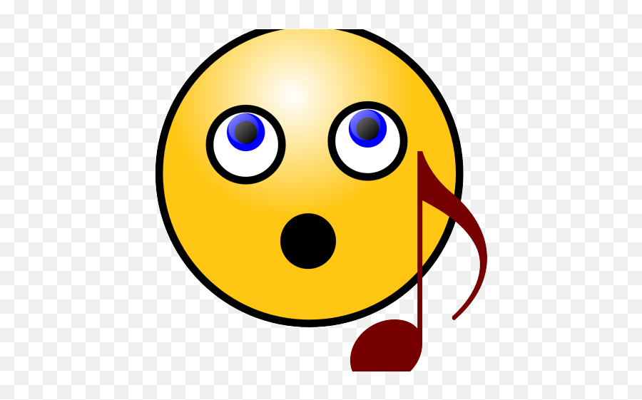 Sad Emoji Clipart Smiling Face - Singing Emoji Png,Smiling Face Emoji