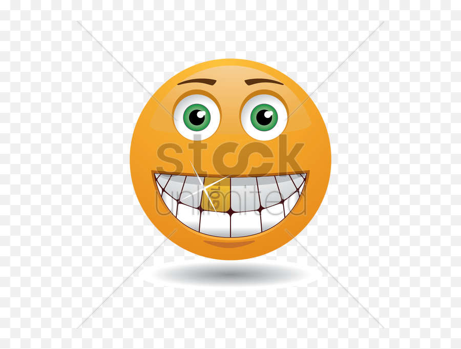 Emoticon With A Gold Tooth Vector Image - Smiley Gold Tooth Emoji,What Does Emoticon >:p Phbbbbt Mean