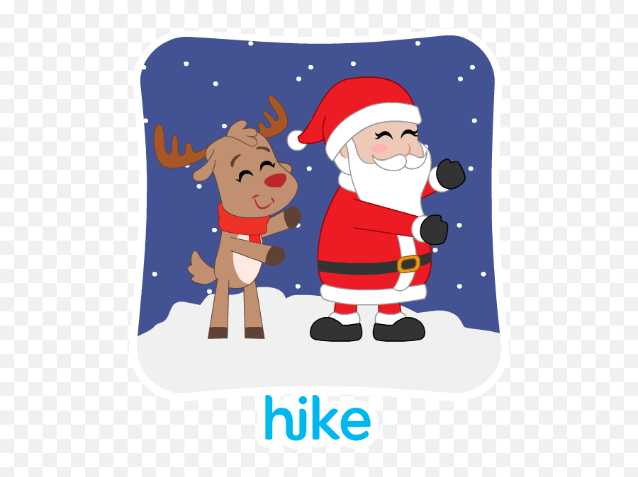 Celebrate Christmas And Ring In The New Year With New - Hike Christmas Stickers Emoji,Have A Great Day Moving Picture Emoji