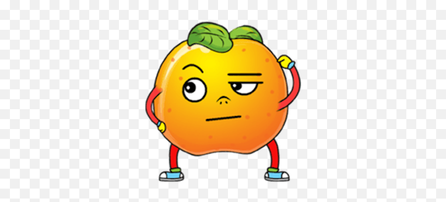 Emoji Oranges Stickers - Happy,Emoticon Drolling