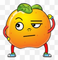 Emoji Oranges Stickers - Happy,Emoticon Drolling