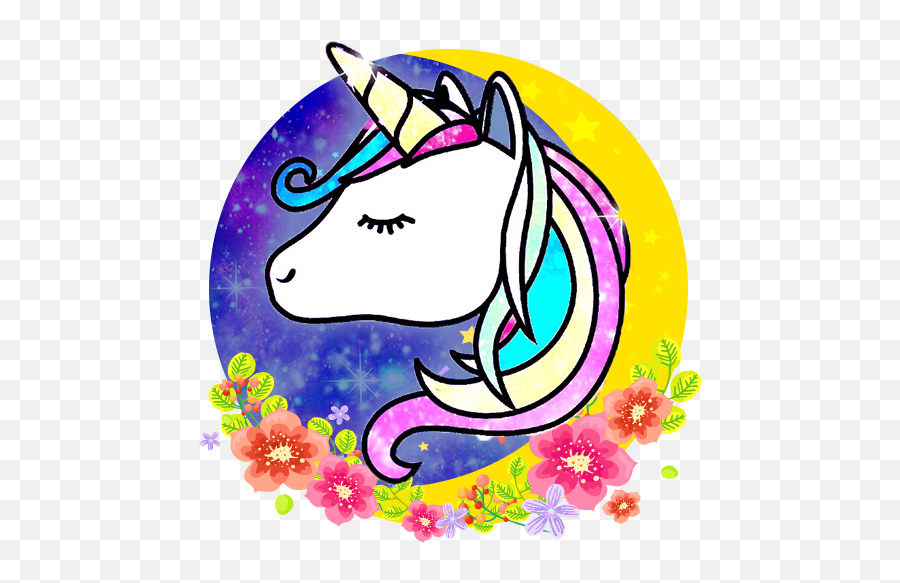 Flower Unicorn Galaxy 3d Live Lock Screen Theme Apk Download - Meu Amigo Unicórnio Emoji,Unicorn Emoticons For Facebook