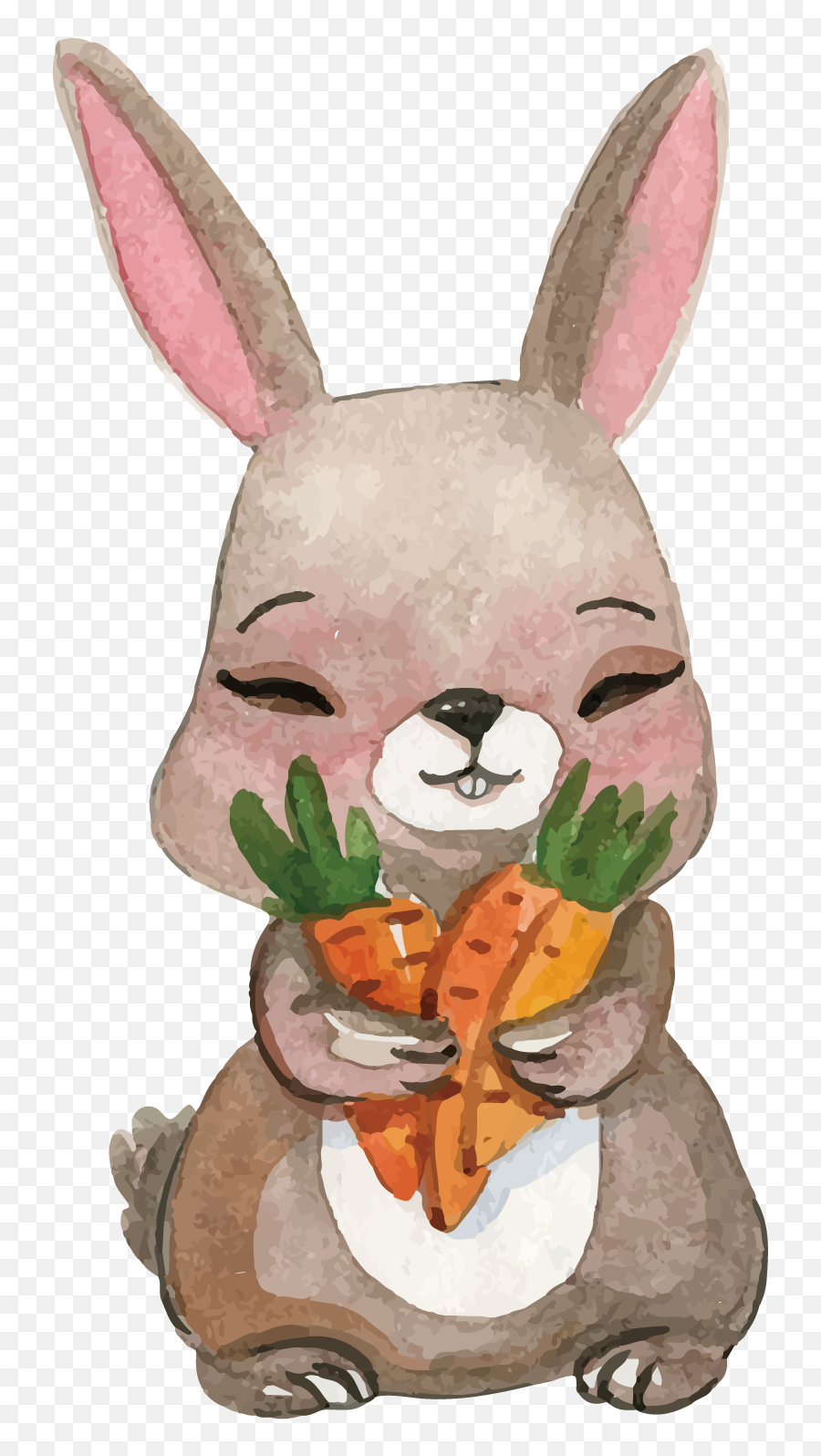 Rabbit Png Transparent - Rabbit Vector Cartoon Easter Water Color Easter Bunny Png Emoji,Easter Rabbit Emoticon