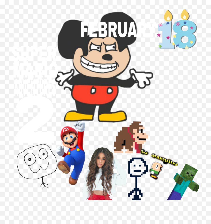 Mario February18 Sticker By Get Ready For 2020 - Fictional Character Emoji,Emoji 2 Super Mario