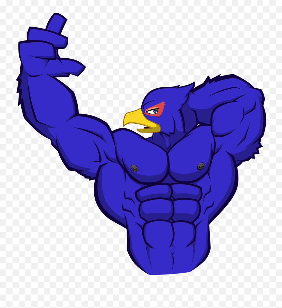 Falco Flexing - Muscle Wolf Clipart Full Size Clipart Wolf Muscle Star Fox Emoji,Flex Emoji Japanese
