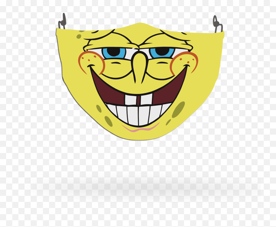 Custom Printed Face Coverings - Spongebob Face Covering Happy Emoji,Emoji Shirts Adults