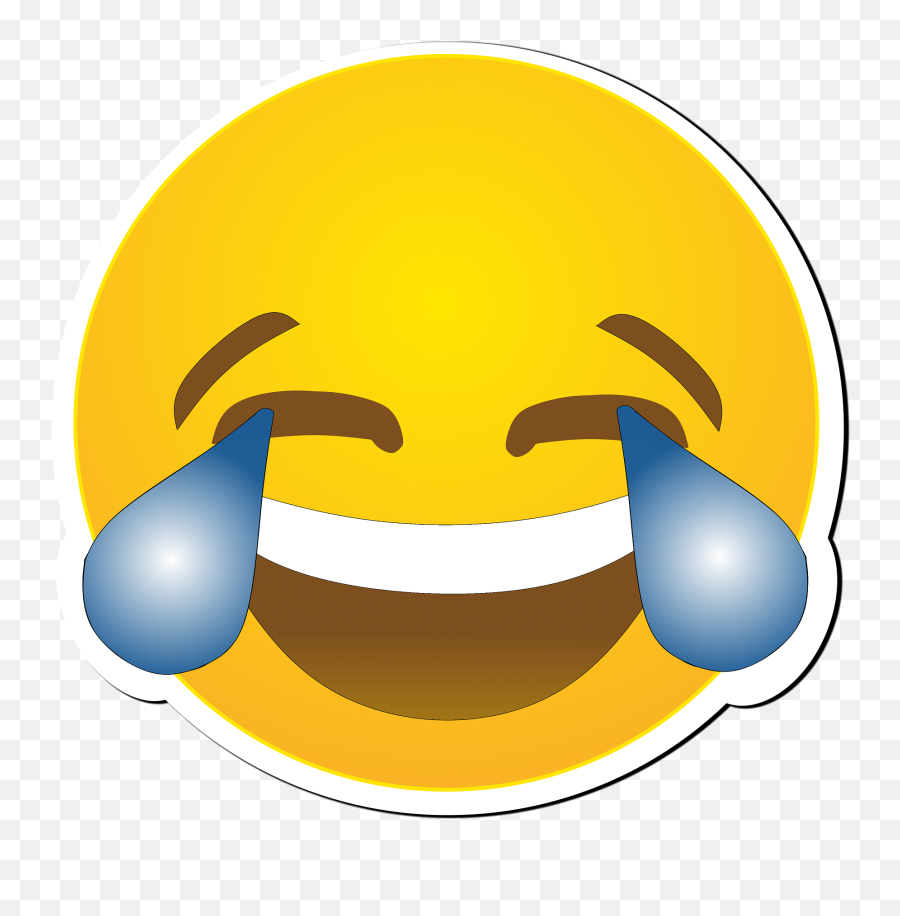 With Tears Of Joy - Joke Clip Art Emoji,Emoji Face
