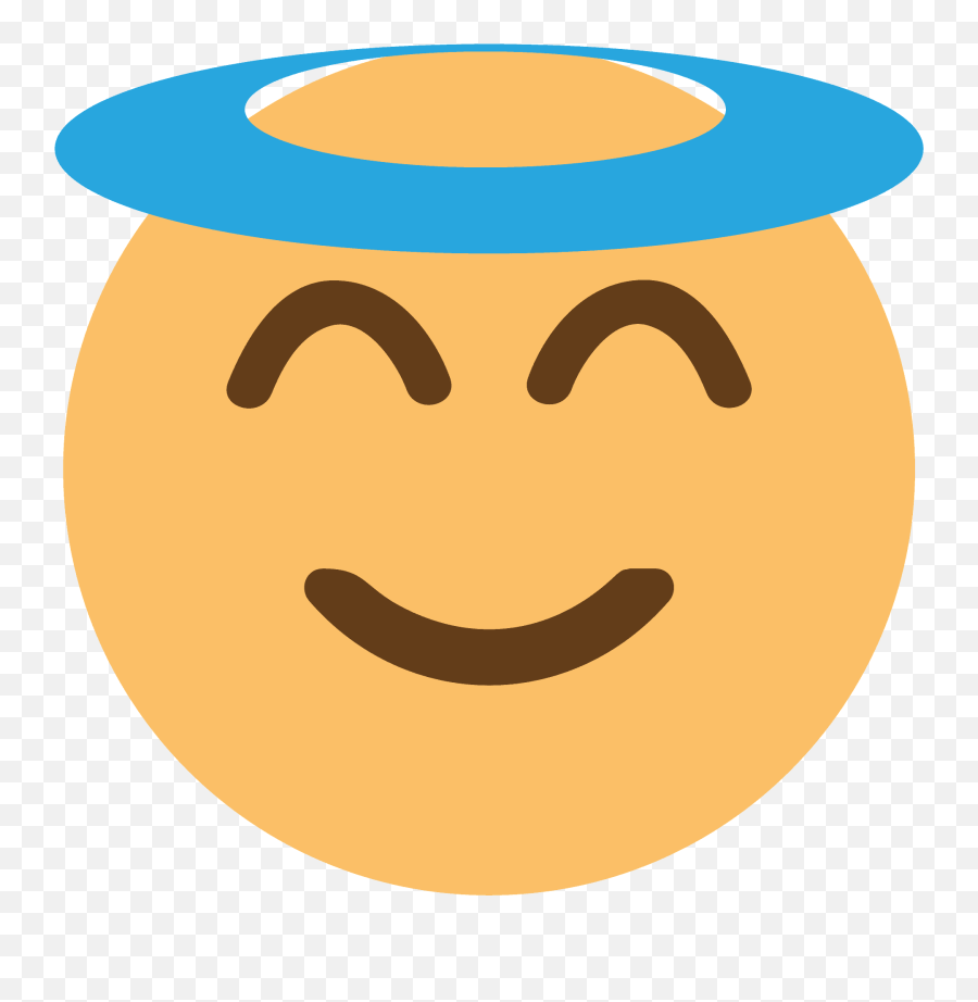 Smiling Face With Halo Emoji Clipart - Happy,Innocent Emoji
