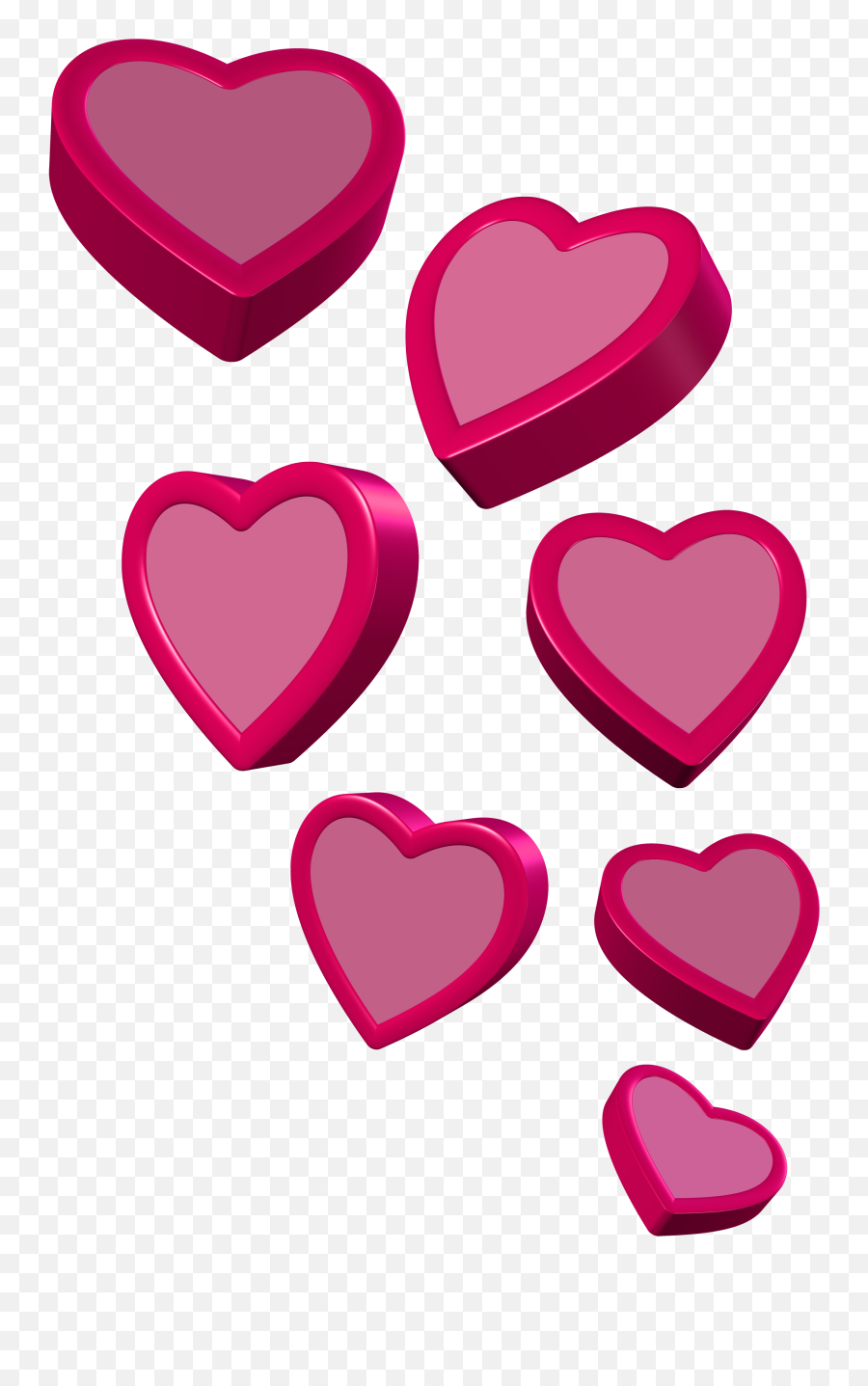 Free Pink Heart Png Download Free Clip Art Free Clip Art - 7 Hearts Clipart Emoji,Pink Heart Emoji Snapchat