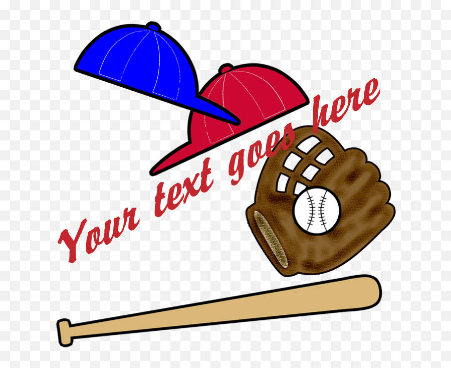 Personalized Baseball Gear Sticker - Composite Baseball Bat Emoji,Baseball Glove Emoji