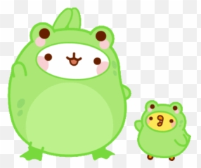 Via Giphy Molang Molang Stickers Molang Wallpaper - Gif De Ranas Kawaii Emoji,Molang Emoji