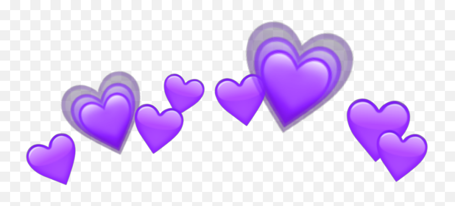 Purple Heart Purpleheart Sticker - Purple Heart Crown Transparent Emoji,Purple H Eart Emoji