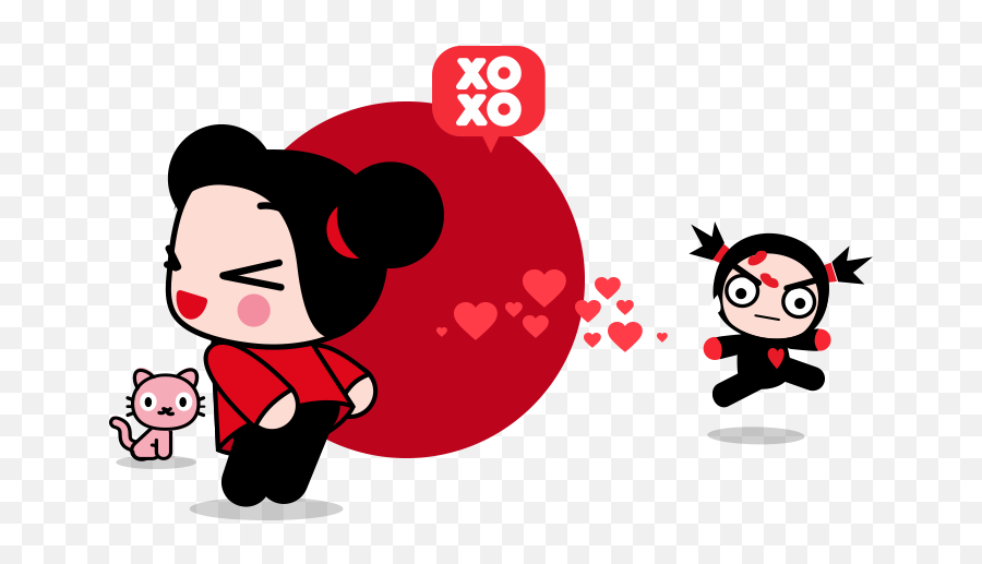 Pucca - Pucca Emoji,Asian Emoticons