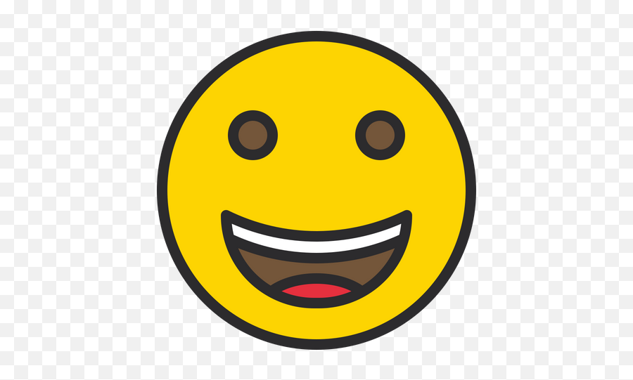Grinning Face Emoji Icon Of Colored - Wide Grin,Nervous Laughter Emoji