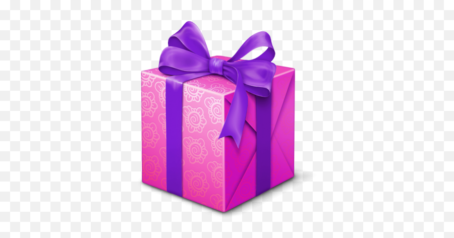 Purple Box Gift Present Icon Png - Gift Box Birthday Png Emoji,Emoji Birthday Presents