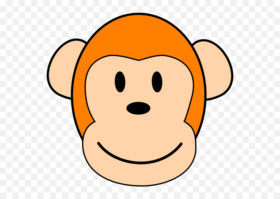 Orange Monkey Clip Art At Clkercom Vector Online Royalty - Orange Monkey Face Clipart Emoji,Plunger Emoji