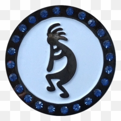 Readygolf Southwest Kokopelli Ball Marker With Crystals - Kokopelli Graphic Emoji,Kitten Playing With Yarn Ball Forum Emoticon