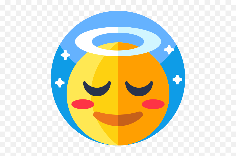 Anjo - Ícones De Smileys Grátis Wide Grin Emoji,Emoticon Furioso :) ;)