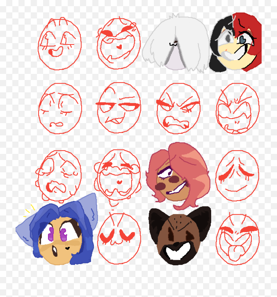 Searching - Pixilart Oc Emotion Chart Emoji,Pixel Art Character Emotions