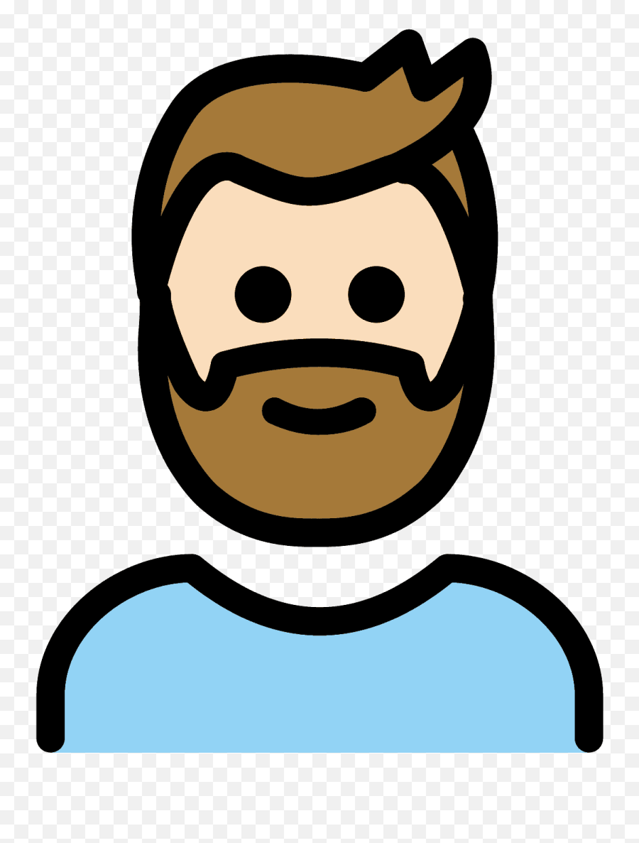Man Light Skin Tone Beard Emoji - Download For Free Beardd Emoji,Light Skin Emojis