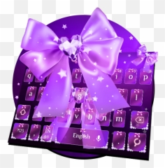 Starry Purple Bow Keyboard U2013 U201egoogle Playu201c Programos - Bow Emoji,Purple Ribbon Emoji