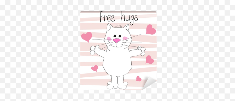 Free Hugs Wall Mural Pixers - Hugs Stickers Emoji,Funny Hugs & Kisses Emojis