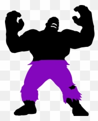 Mq Black Hulk Silhuette Sticker By Marras - Hulk Silhouette Emoji,Black Muscle Emoji