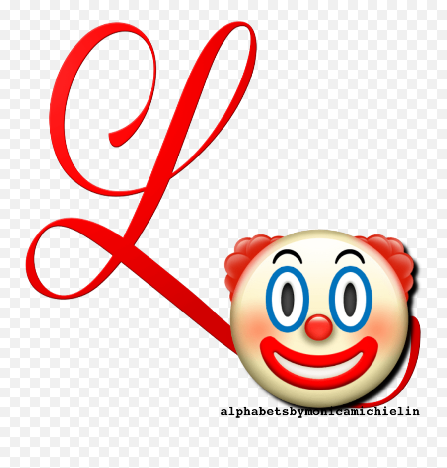 Monica Michielin Alphabets Clown Emoticon Emoji Alphabet Png,)l= Emoticon