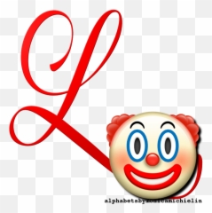 Monica Michielin Alphabets Clown Emoticon Emoji Alphabet Png,)l= Emoticon