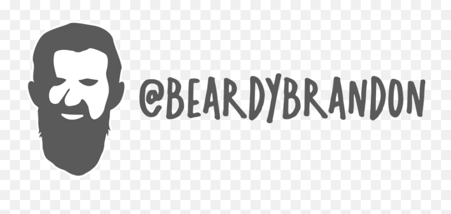 Beardybrandon Emoji,White Bearded Smiley Face Emoticon