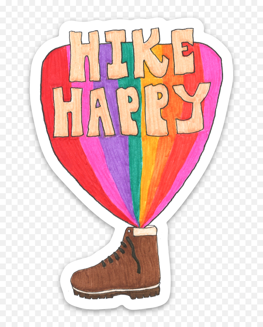 Hike Happy Boot Sticker Clipart - Balloon Emoji,Hiking Boot Emoji