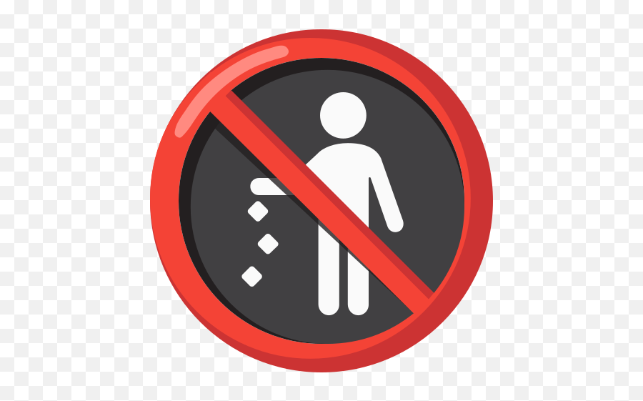 No Littering Emoji,Text Baised Emojis Throw Person