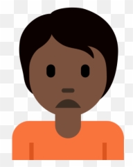 Person Frowning Dark Skin Tone Emoji,People Emoji Combination Html Skin Tone