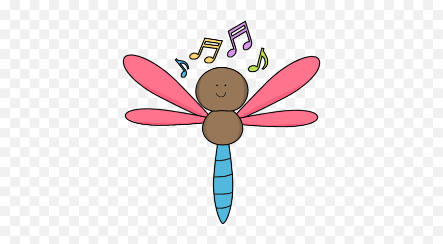 Dragonfly Free Clipart - Cute Music Clipart Transparent Emoji,Dragonfly Emoji