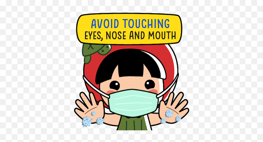 Fighting - Avoid Touching Your Eyes Nose And Mouth Cartoon Png Emoji,Nose Puff Emoji