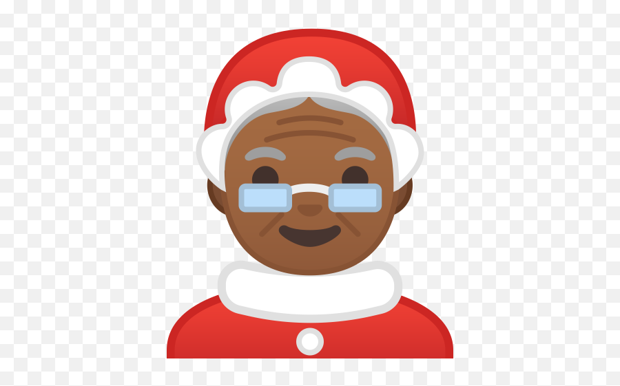 Mrs Claus Medium Dark Skin Tone Icon Noto Emoji People - Black Miss Claus Santa Emoji,Brown Skin Emoji