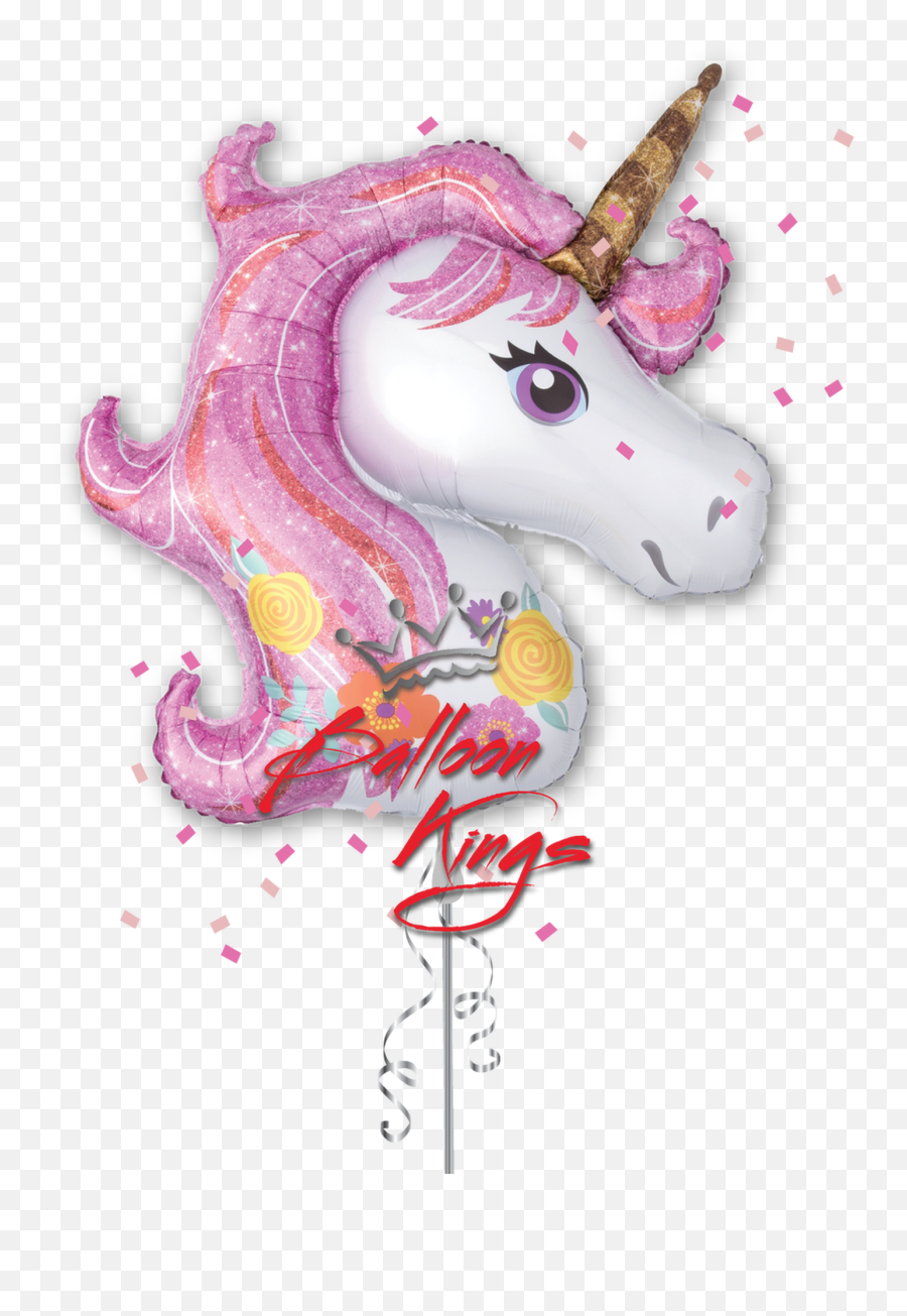 Magical Unicorn - Happy Birthday Unicorn Balloons Emoji,Unicorn Emoji Stencil