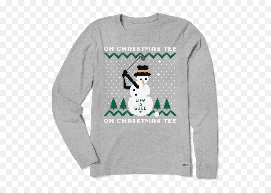 Sale Womenu0027s Ugly Sweater Oh Christmas Tee Long Sleeve - Long Sleeve Emoji,Emoji Pants And Sweater
