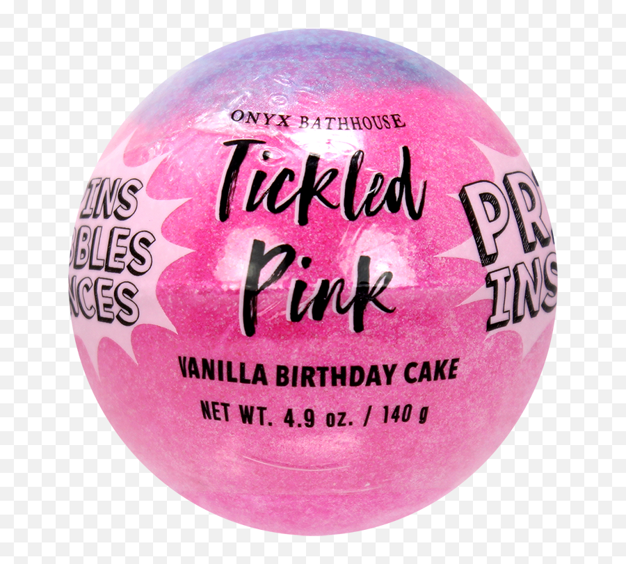 Onyx Bathhouse Tickled Pink Bath Hydrating Bomb With Prize - Pink And Blue 49 Oz Bouncy Ball Emoji,Diy Emoji Bath Bomb