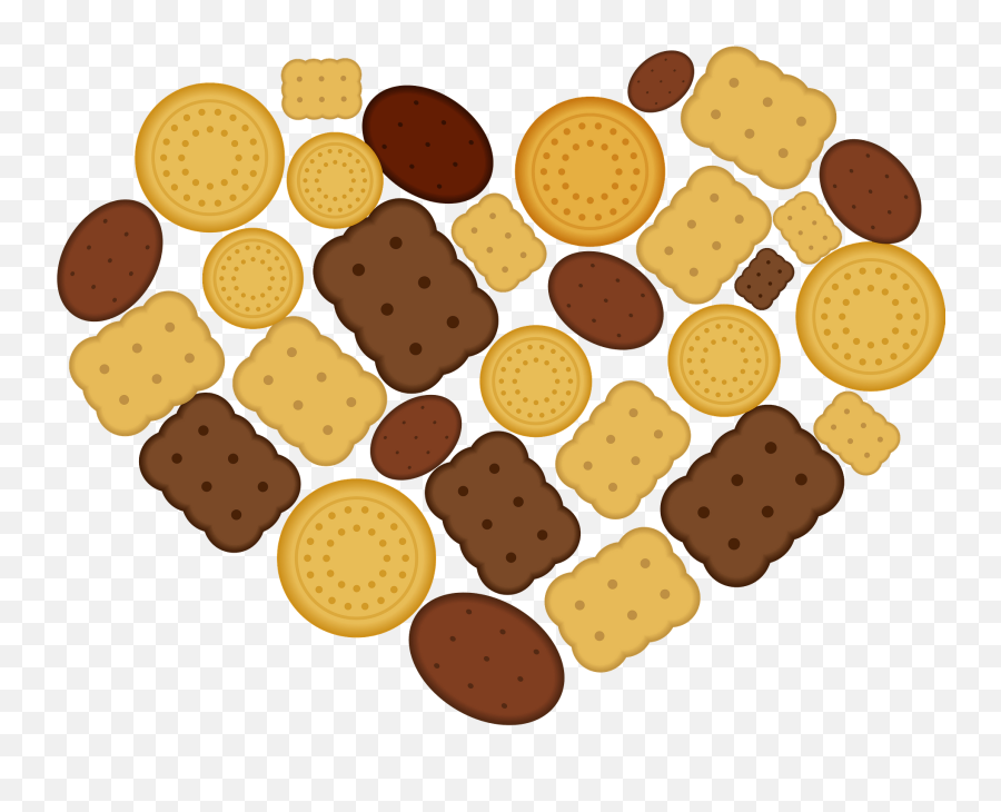 Biscuits And Cookies In A Heart Shape Clipart Free Download - Clipart Biscuits Emoji,Gingerbread Cookie Emoji