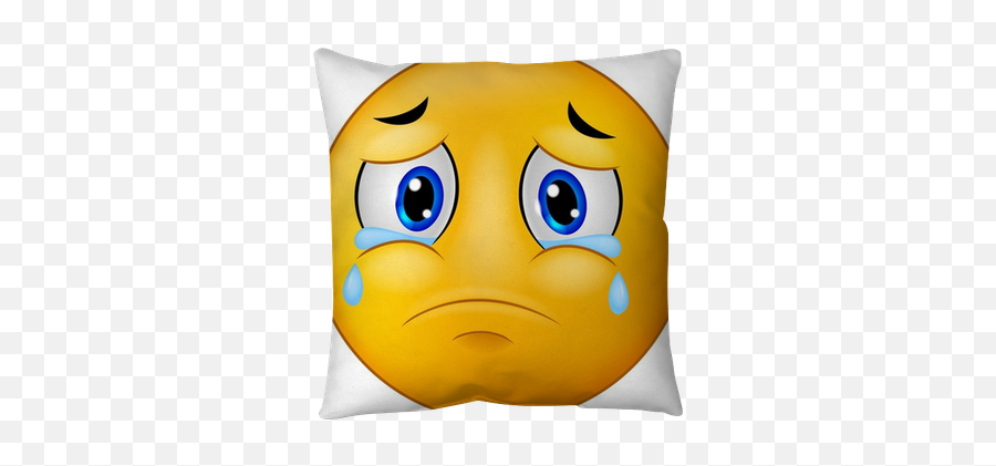 Sad Smiley Emoticon Pillow Cover U2022 Pixers - We Live To Change Cant Live Without You Emoji,Crying Smiley Emoji