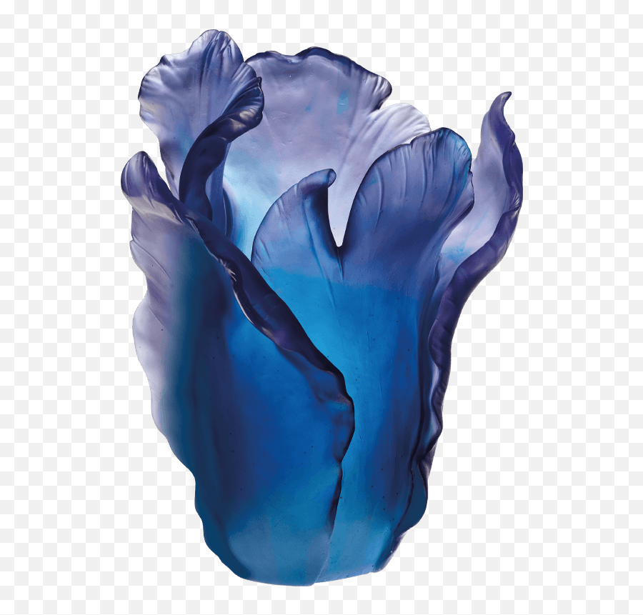 Daum Crystal Sale On The Finest French Art Glass Shop - Daum Tulip Blue Vase Emoji,Blue Emotion Rose
