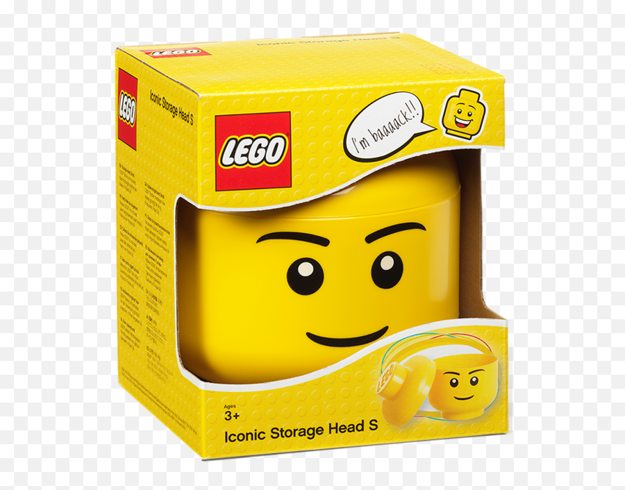 Lego Storage Head Large Boy Girl 9 - Lego Storage Head Large Emoji,Npw Emoticon Hair Bobbles Head Bands Set