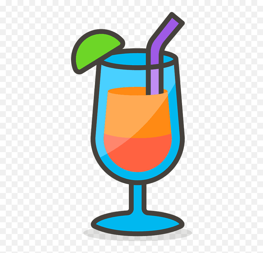 Tropical Drink Emoji Clipart - Icono De Bebida Png,Drink Emoji