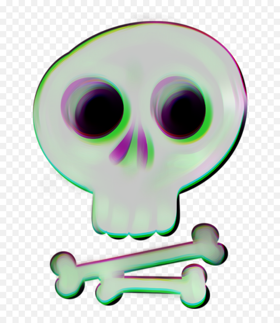 Skull Crossbones Sticker - Creepy Emoji,Skull And Crossbones Emoji