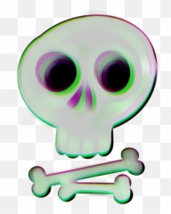 Skull Crossbones Sticker - Creepy Emoji,Skull And Crossbones Emoji